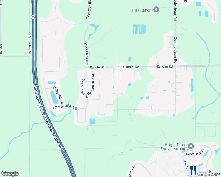 map of restaurants, bars, coffee shops, grocery stores, and more near 6576 Alvin Road in Jacksonville