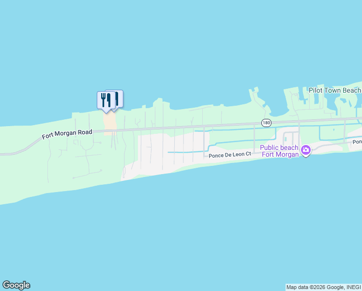map of restaurants, bars, coffee shops, grocery stores, and more near 466 Buchanan Court West in Gulf Shores