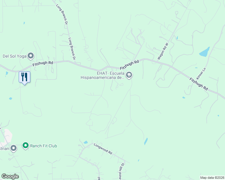 map of restaurants, bars, coffee shops, grocery stores, and more near 12605 Fitzhugh Road in Austin