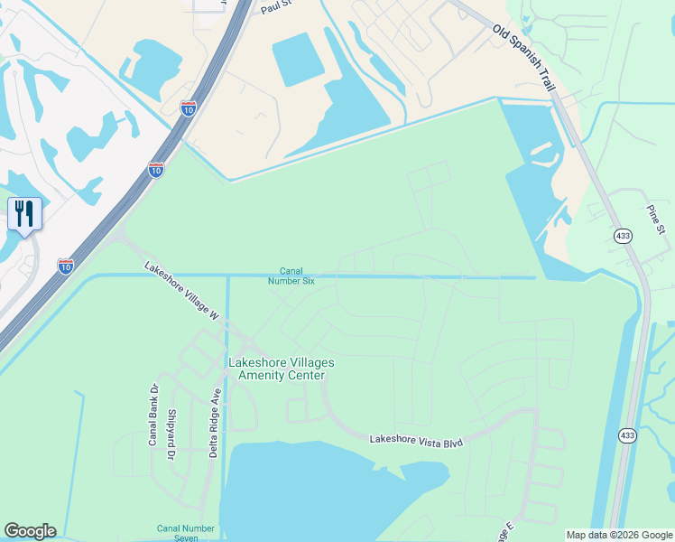 map of restaurants, bars, coffee shops, grocery stores, and more near North Ring Road in Slidell
