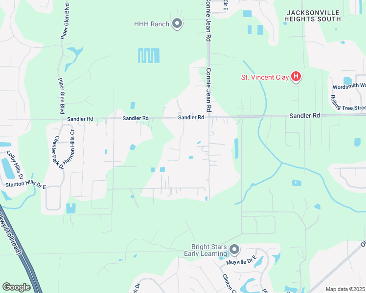 map of restaurants, bars, coffee shops, grocery stores, and more near 6541 Sandler Preserve Drive in Jacksonville
