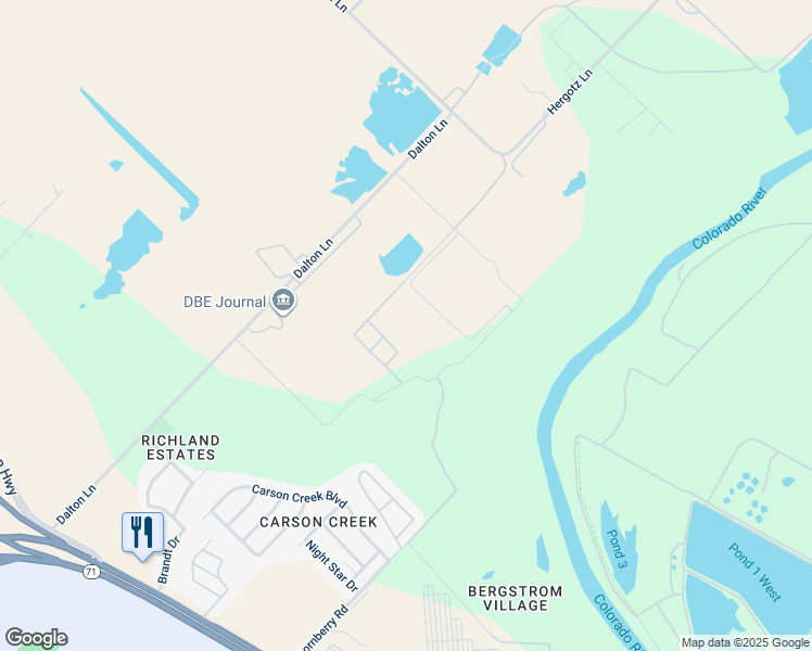 map of restaurants, bars, coffee shops, grocery stores, and more near 701 Dalton Lane in Austin