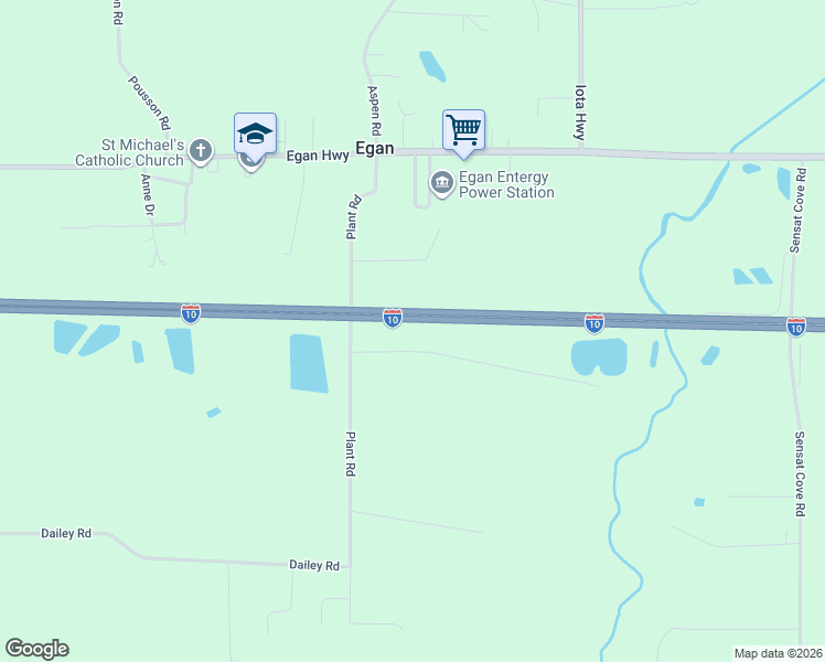 map of restaurants, bars, coffee shops, grocery stores, and more near in Egan