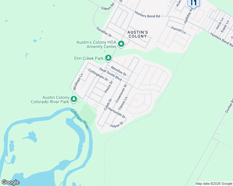 map of restaurants, bars, coffee shops, grocery stores, and more near 3307 Caleb Drive in Austin