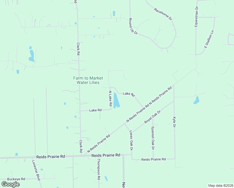 map of restaurants, bars, coffee shops, grocery stores, and more near 30569 Lake Road in Waller