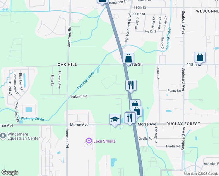 map of restaurants, bars, coffee shops, grocery stores, and more near 6111 Maggies Circle in Jacksonville