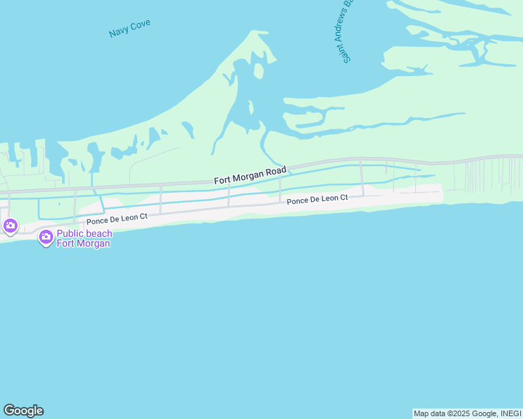 map of restaurants, bars, coffee shops, grocery stores, and more near 3468 Ponce De Leon Court in Gulf Shores