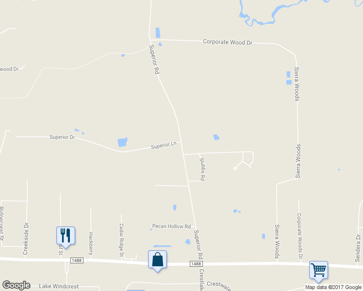 map of restaurants, bars, coffee shops, grocery stores, and more near 714 Superior Road in Magnolia