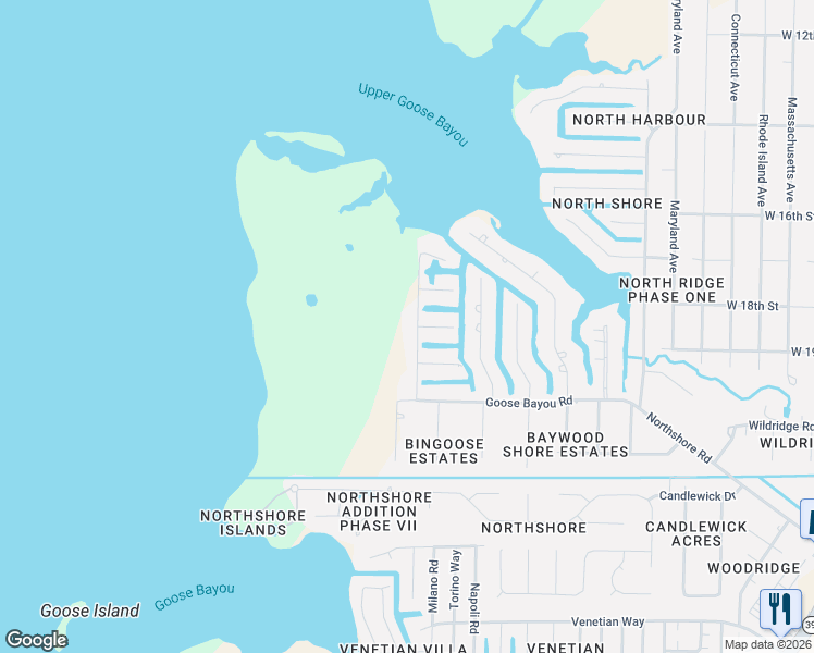 map of restaurants, bars, coffee shops, grocery stores, and more near 4529 Pinetree Road in Lynn Haven