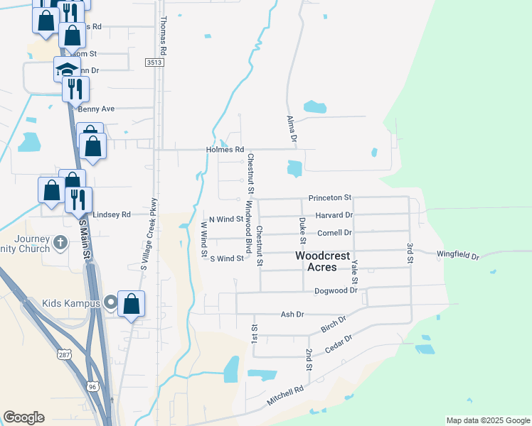 map of restaurants, bars, coffee shops, grocery stores, and more near 8415 Harvard Drive in Lumberton