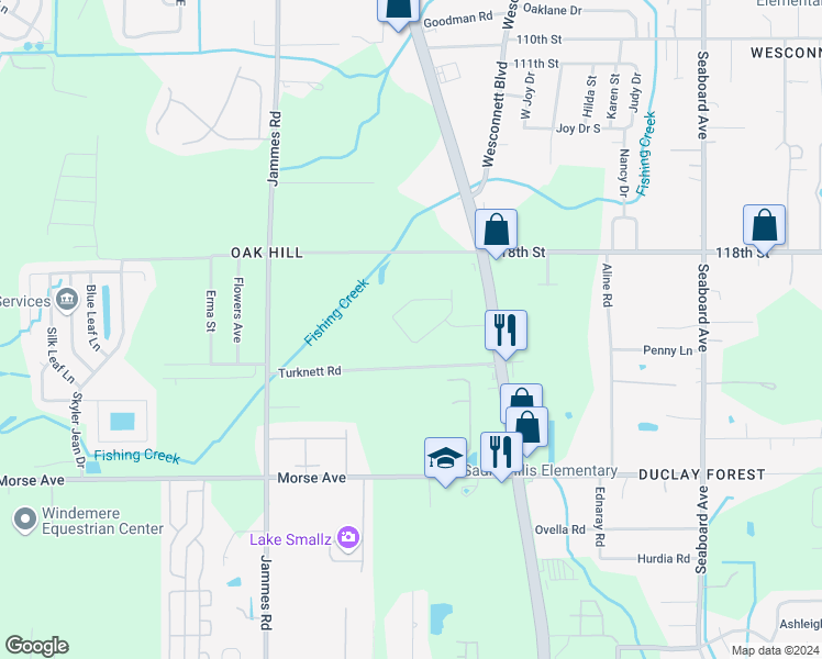 map of restaurants, bars, coffee shops, grocery stores, and more near 6099 Maggies Circle in Jacksonville