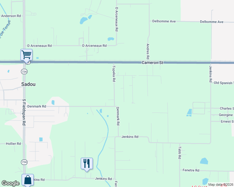 map of restaurants, bars, coffee shops, grocery stores, and more near 225 Topeka Road in Scott