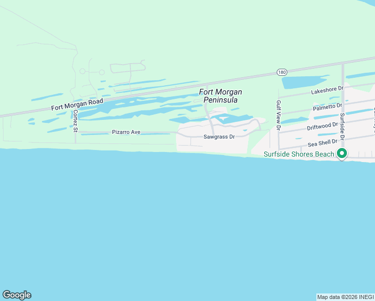map of restaurants, bars, coffee shops, grocery stores, and more near 6044 S Sea Cir in Gulf Shores