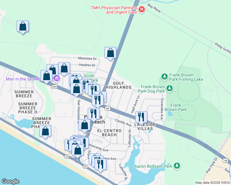 map of restaurants, bars, coffee shops, grocery stores, and more near 112 Henry Ave in Panama City