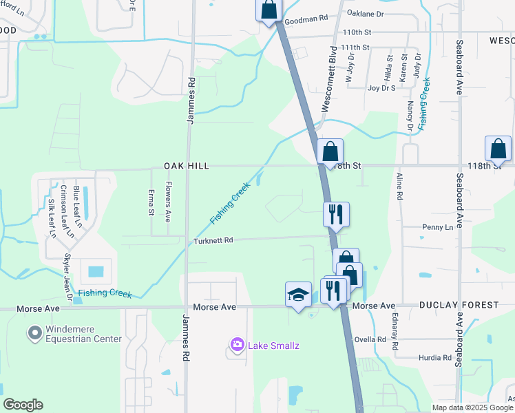 map of restaurants, bars, coffee shops, grocery stores, and more near 6211 Turknett Road in Jacksonville