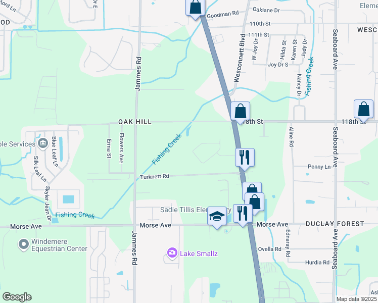 map of restaurants, bars, coffee shops, grocery stores, and more near 6087 Maggies Circle in Jacksonville