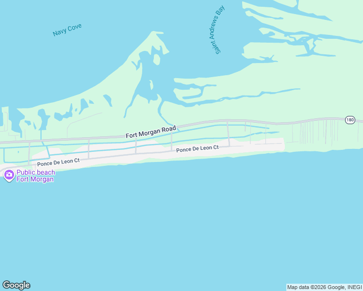 map of restaurants, bars, coffee shops, grocery stores, and more near 3620 Ponce De Leon Ct in Gulf Shores