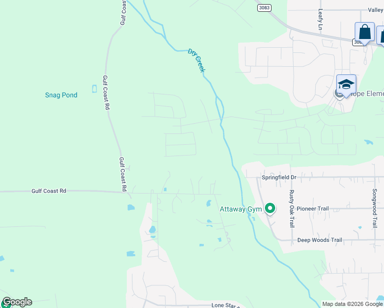 map of restaurants, bars, coffee shops, grocery stores, and more near 16512 Southern Pines Drive in Conroe