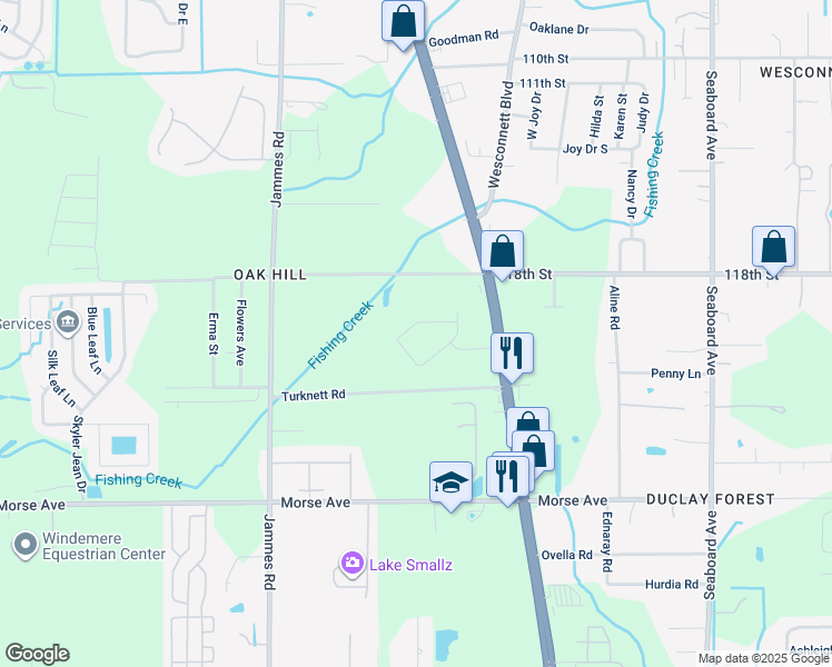 map of restaurants, bars, coffee shops, grocery stores, and more near 6075 Maggies Circle in Jacksonville