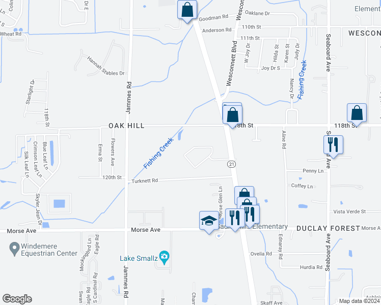 map of restaurants, bars, coffee shops, grocery stores, and more near 6075 Maggies Circle in Jacksonville