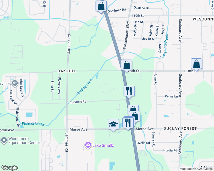 map of restaurants, bars, coffee shops, grocery stores, and more near 6070 Maggies Circle in Jacksonville