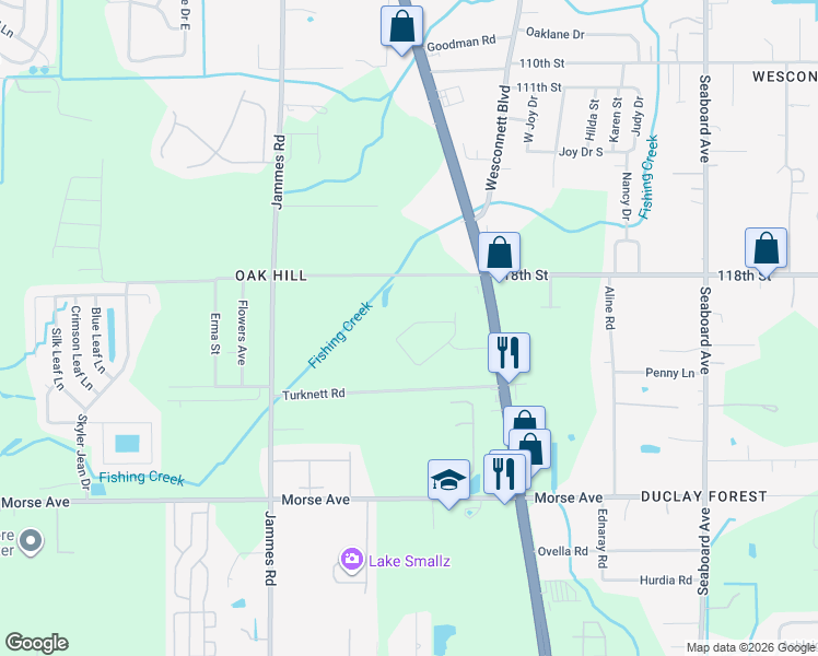 map of restaurants, bars, coffee shops, grocery stores, and more near 6075 Maggies Circle in Jacksonville