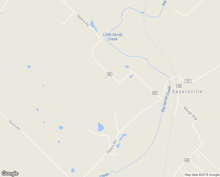 map of restaurants, bars, coffee shops, grocery stores, and more near 1684 Old Sayers Road in Bastrop