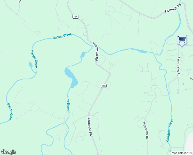 map of restaurants, bars, coffee shops, grocery stores, and more near 12300 Trautwein Road in Austin