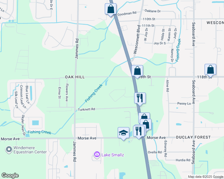 map of restaurants, bars, coffee shops, grocery stores, and more near 6075 Maggies Circle in Jacksonville