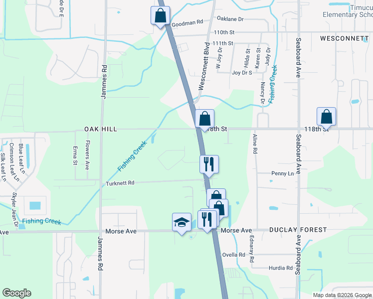 map of restaurants, bars, coffee shops, grocery stores, and more near 6057 Maggies Circle in Jacksonville