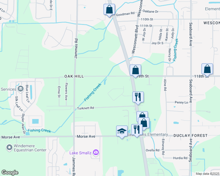 map of restaurants, bars, coffee shops, grocery stores, and more near 6075 Maggies Circle in Jacksonville