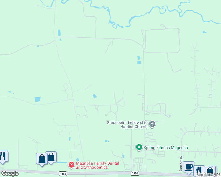 map of restaurants, bars, coffee shops, grocery stores, and more near 714 Superior Road in Magnolia