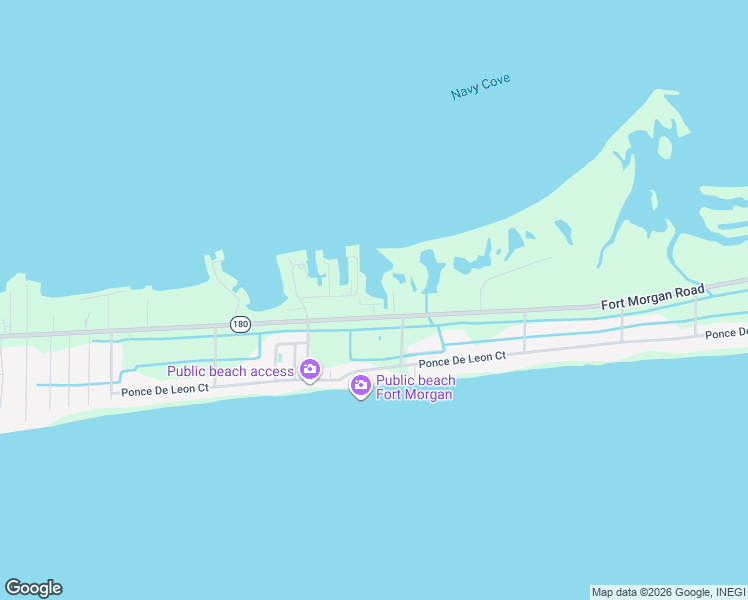 map of restaurants, bars, coffee shops, grocery stores, and more near 2715 Fort Morgan Road in Gulf Shores