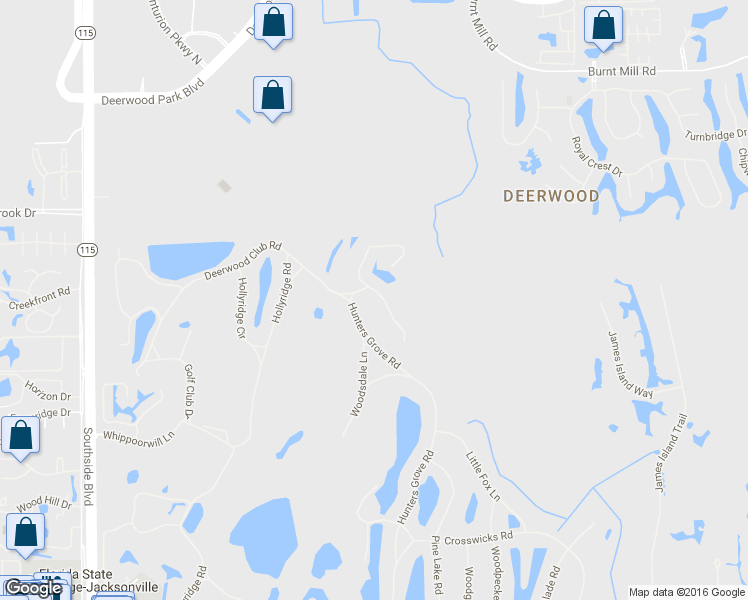 map of restaurants, bars, coffee shops, grocery stores, and more near 7812 Collins Grove Road in Jacksonville