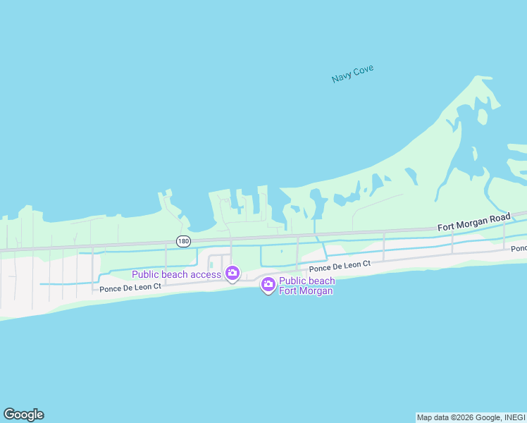 map of restaurants, bars, coffee shops, grocery stores, and more near 2715 Fort Morgan Road in Gulf Shores