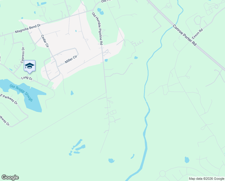 map of restaurants, bars, coffee shops, grocery stores, and more near 15123 Cockfield Road in Conroe