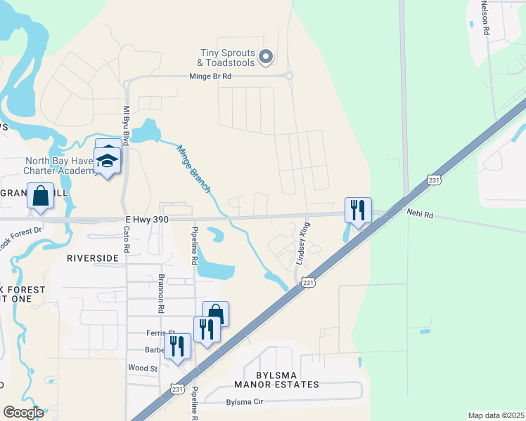 map of restaurants, bars, coffee shops, grocery stores, and more near 4726 Allie Lane in Panama City
