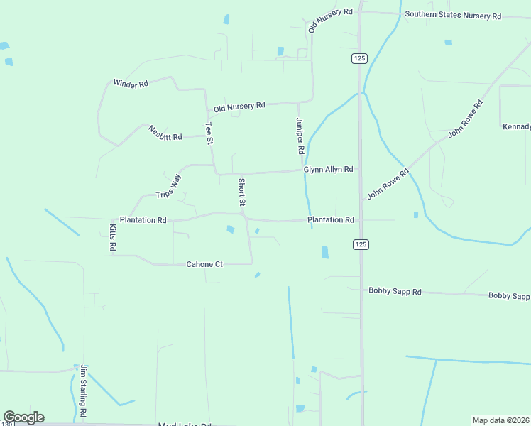 map of restaurants, bars, coffee shops, grocery stores, and more near 7857 Plantation Road in Macclenny