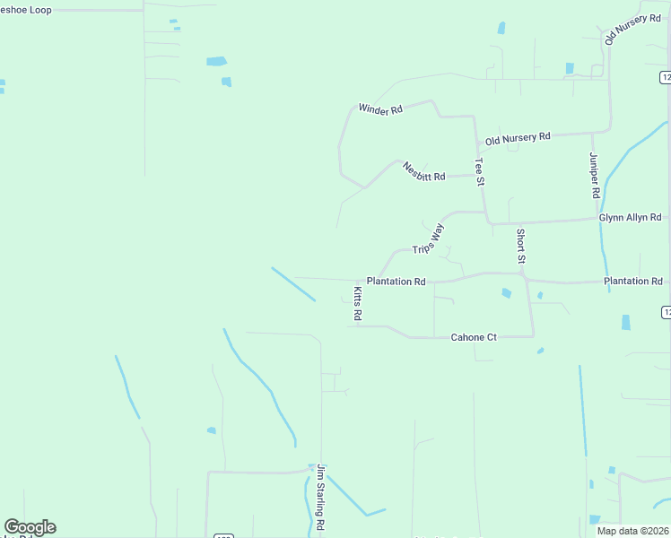 map of restaurants, bars, coffee shops, grocery stores, and more near 8429 Plantation Road in Macclenny