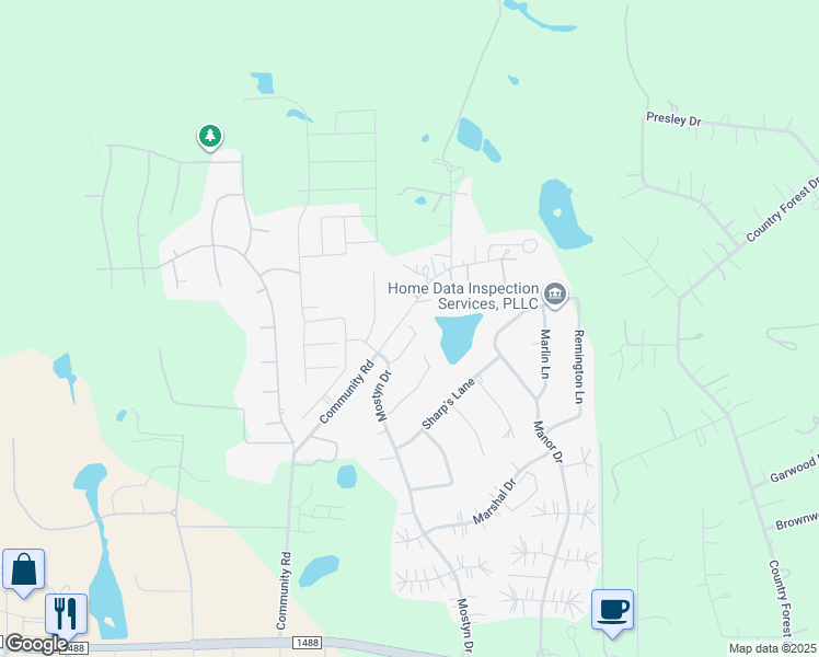 map of restaurants, bars, coffee shops, grocery stores, and more near 12623 Mostyn Lane in Magnolia