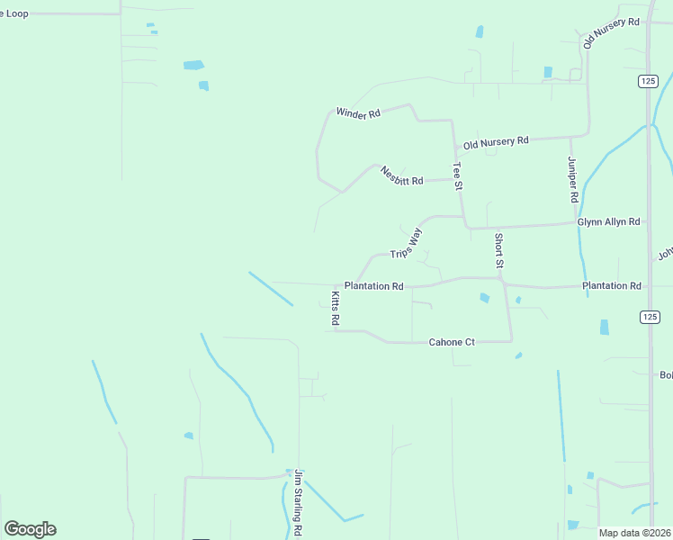 map of restaurants, bars, coffee shops, grocery stores, and more near 8429 Plantation Road in Macclenny