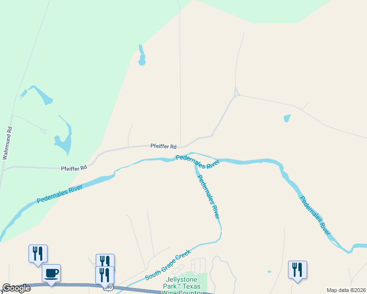 map of restaurants, bars, coffee shops, grocery stores, and more near 1667 Pfeiffer Road in Fredericksburg