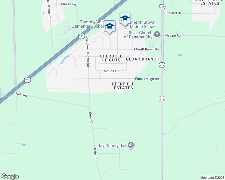 map of restaurants, bars, coffee shops, grocery stores, and more near 4704 Windsor Park Lane in Callaway