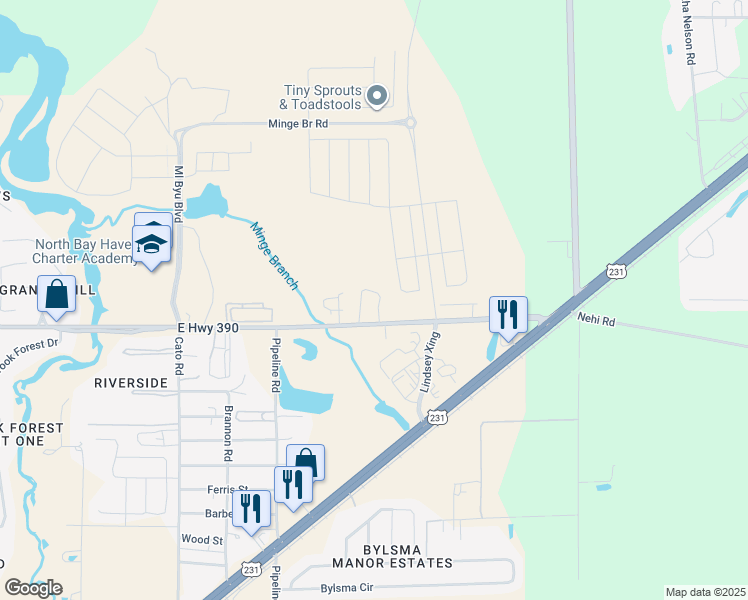 map of restaurants, bars, coffee shops, grocery stores, and more near 4774 Allie Lane in Panama City