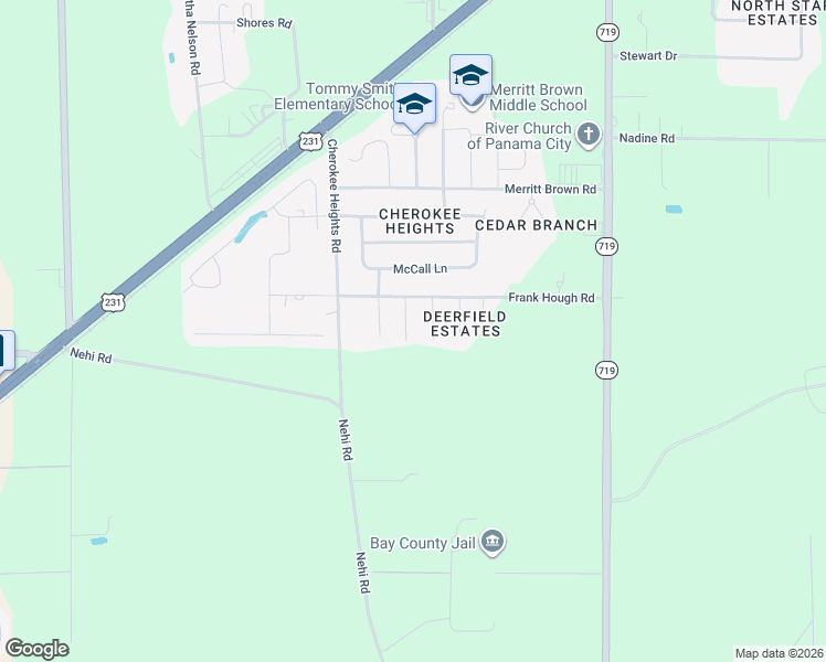 map of restaurants, bars, coffee shops, grocery stores, and more near 4704 Windsor Park Lane in Callaway