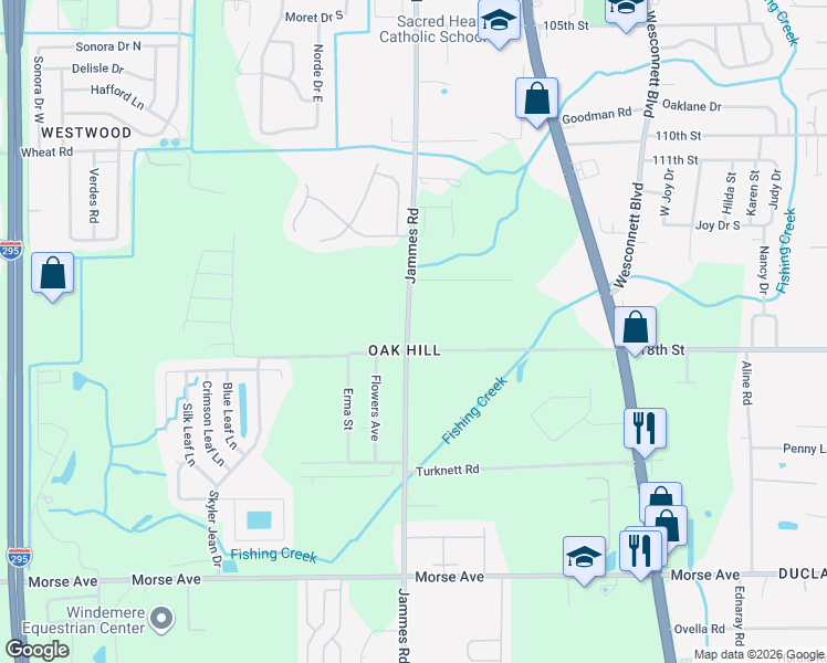 map of restaurants, bars, coffee shops, grocery stores, and more near in Jacksonville