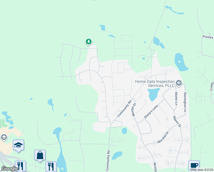 map of restaurants, bars, coffee shops, grocery stores, and more near 40656 Damuth Drive in Magnolia