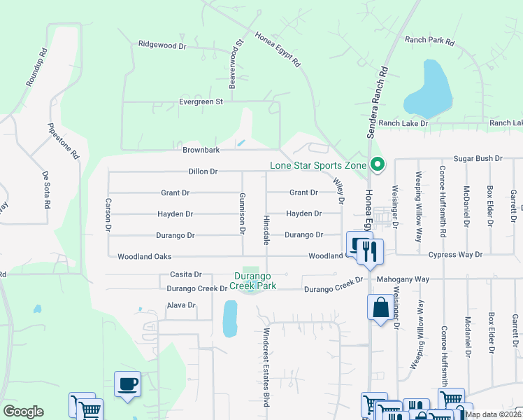 map of restaurants, bars, coffee shops, grocery stores, and more near 1007 Hinsdale in Magnolia