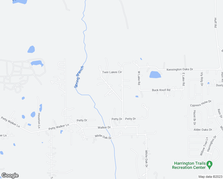 map of restaurants, bars, coffee shops, grocery stores, and more near 14369 Twin Lakes Circle in Conroe