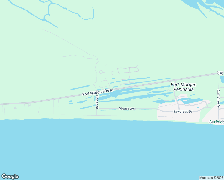 map of restaurants, bars, coffee shops, grocery stores, and more near 5201 Fort Morgan Road in Gulf Shores